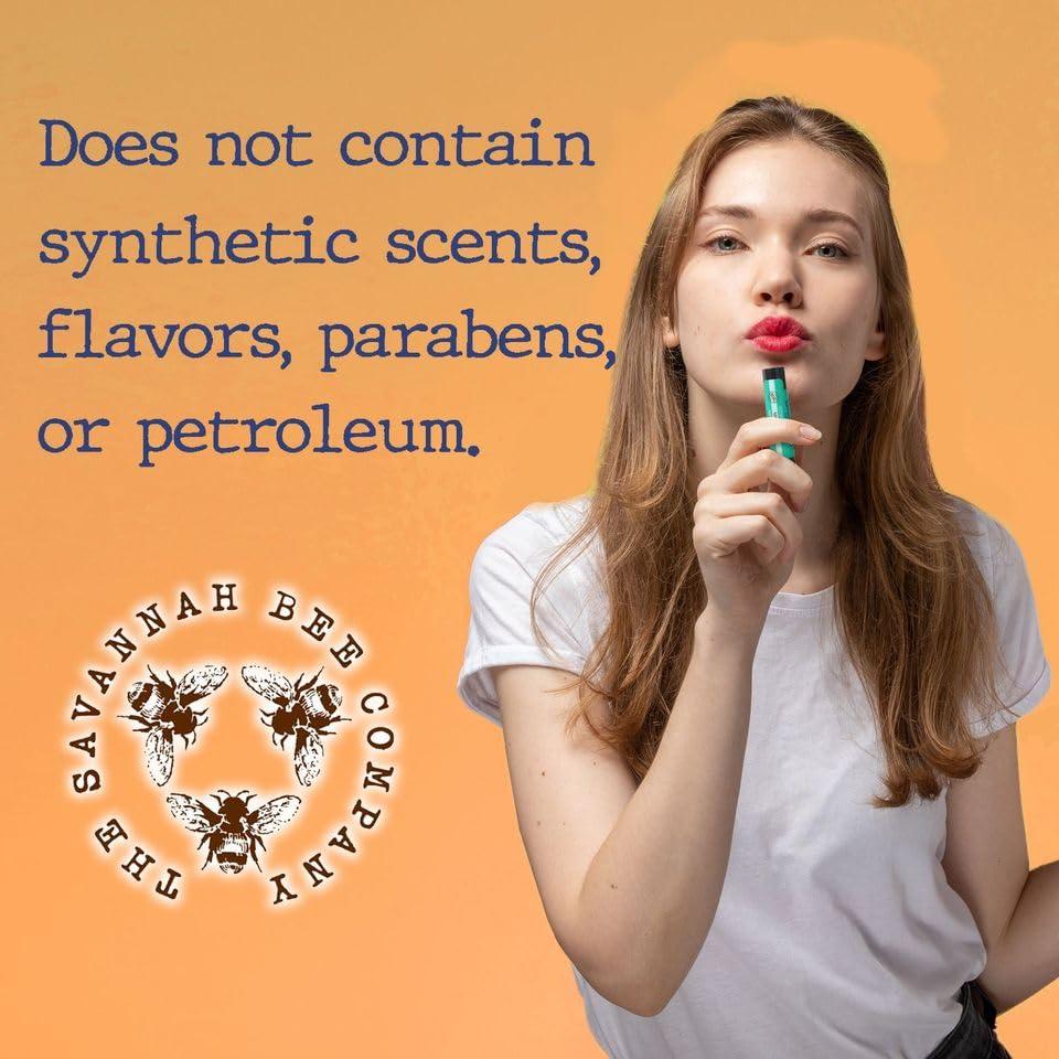 Bálsamo Labial Orgánico Savannah Bee Company Menta Julep 4 Unidades