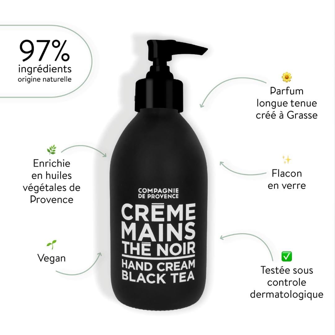 Crema de Manos Lujo Compagnie de Provence Té Negro 295 ml
