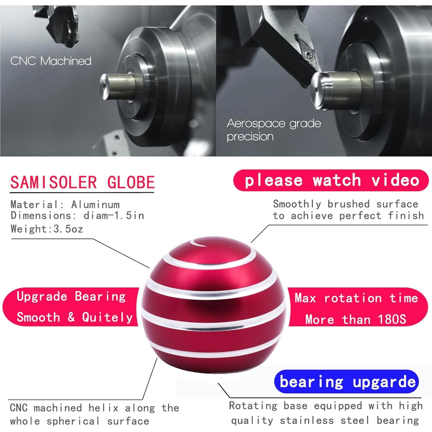 Juguete Cinético Samisoler Antiestrés 3,79 cm Rojo