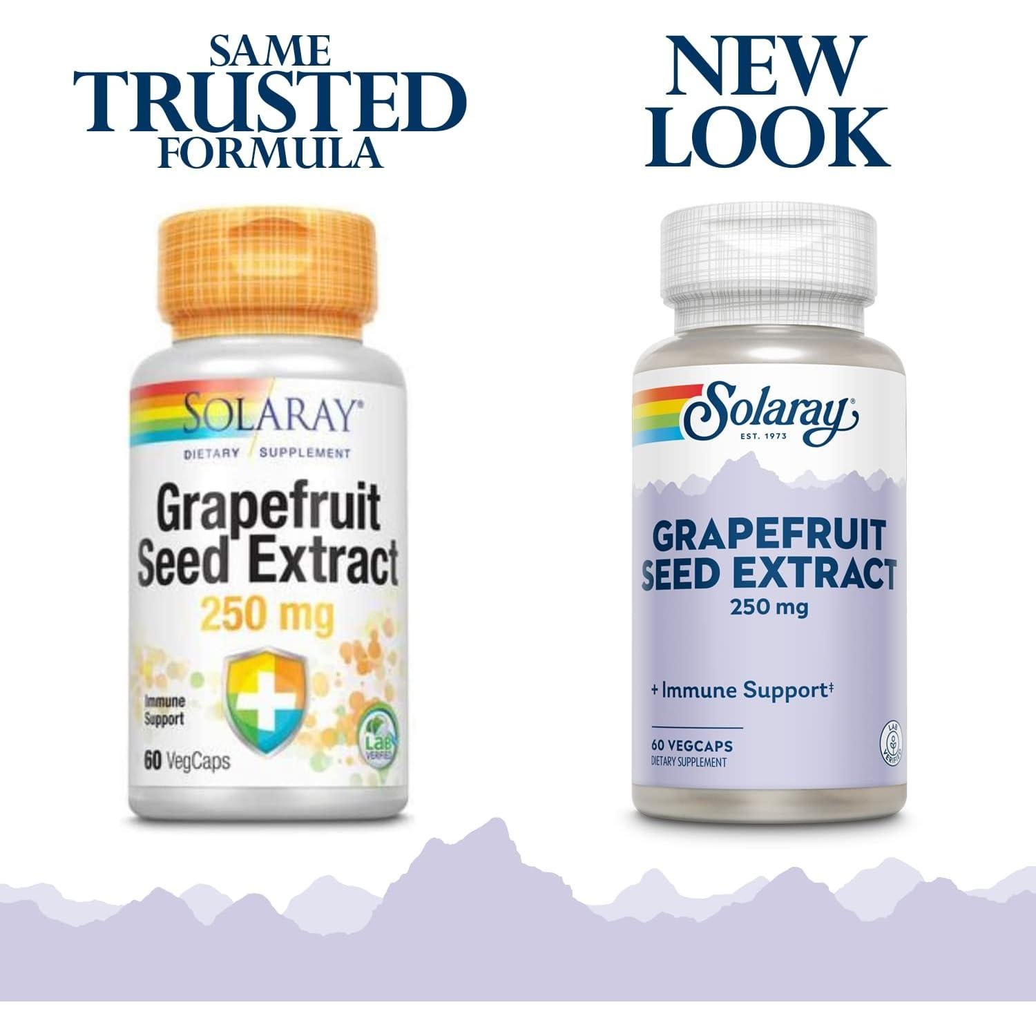 Extracto de Semilla de Toronja Solaray 250mg - 60 Cápsulas Veganas