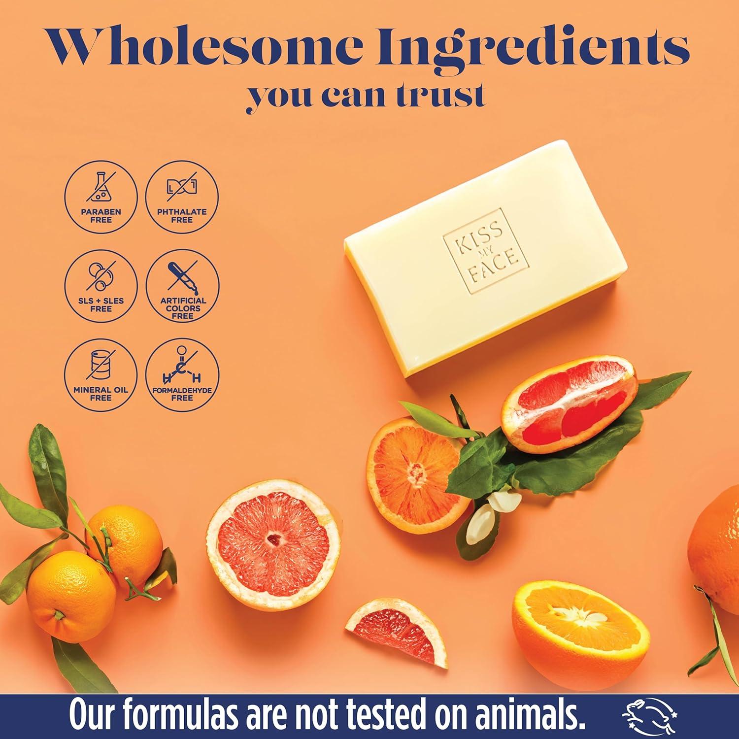 Jabón de Barra Desestresante Kiss My Face 142g Naranja Pomelo