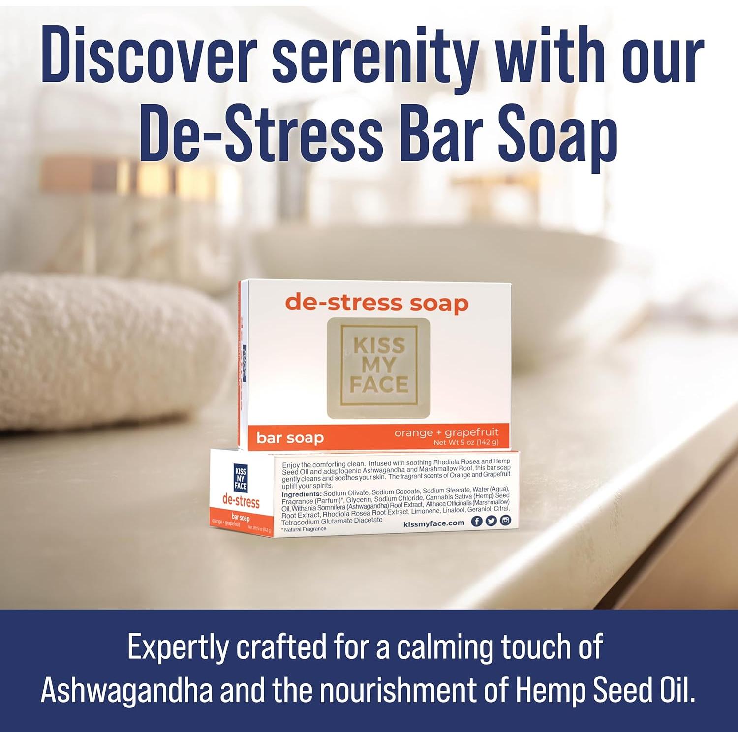 Jabón de Barra Desestresante Kiss My Face 142g Naranja Pomelo