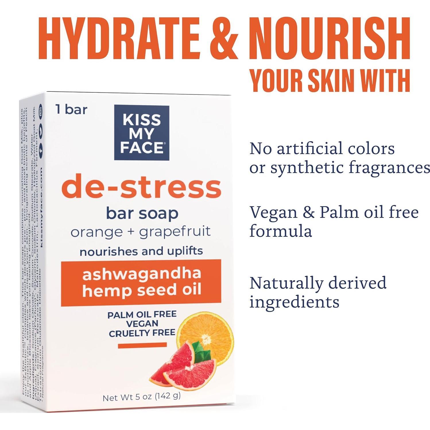 Jabón de Barra Desestresante Kiss My Face 142g Naranja Pomelo