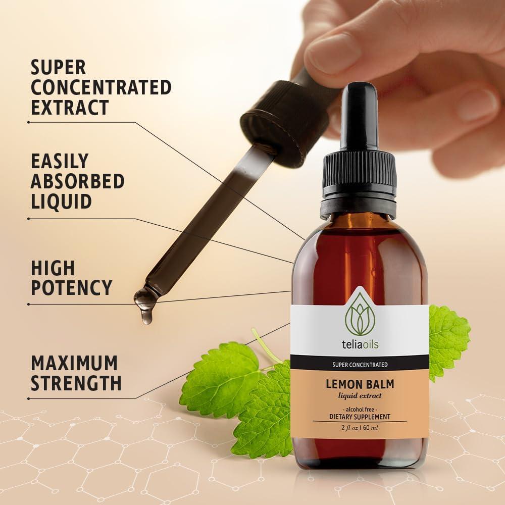 Extracto Líquido de Melisa Teliaoils 60 ml - Vegano y Sin Gluten