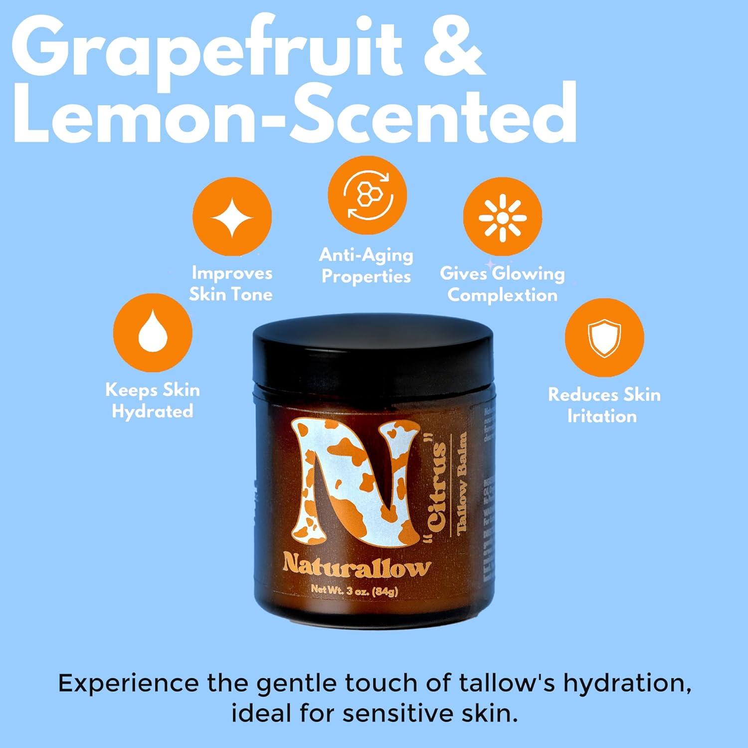 Bálsamo de Sebo Orgánico Naturallow 113g Cítrico - Hidratante Piel