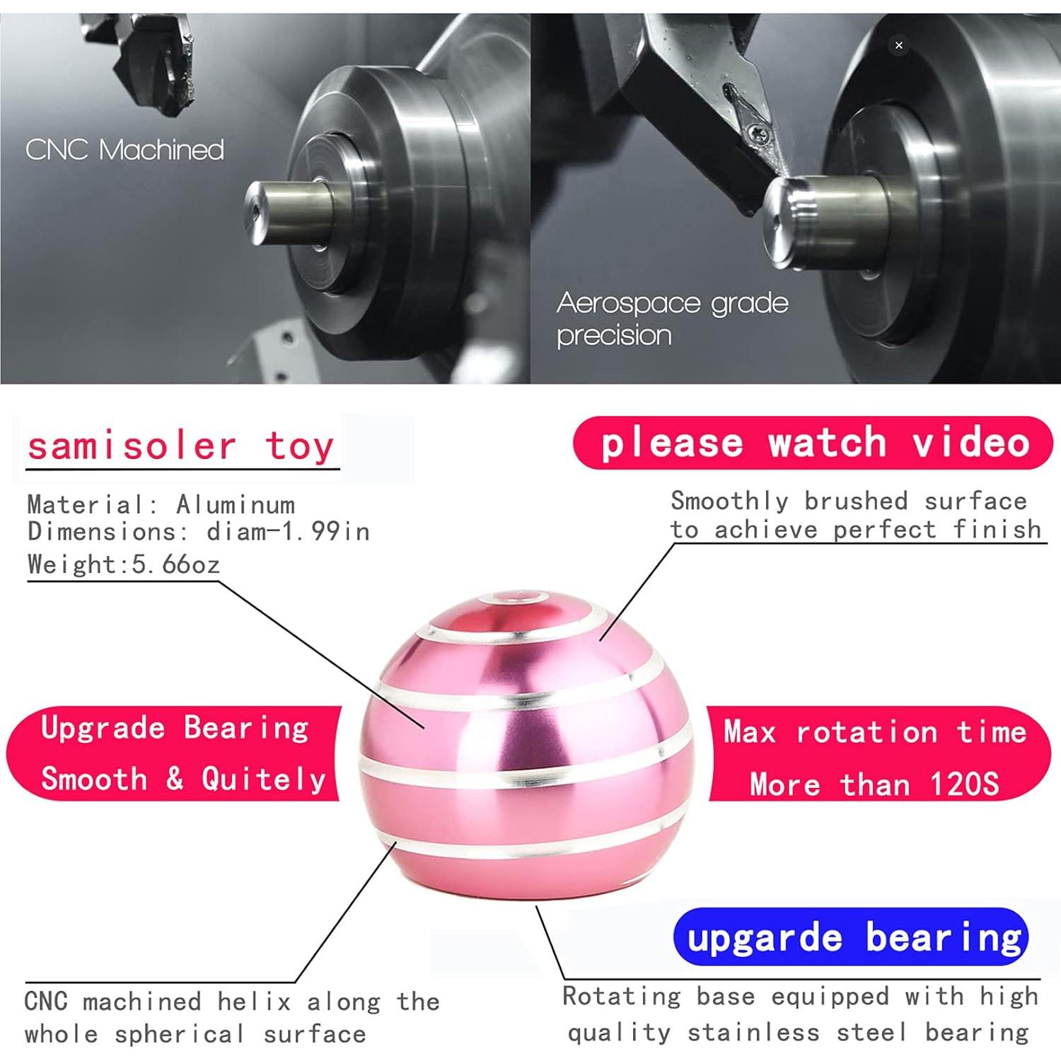 Juguete Cinético de Escritorio Samisoler Rosa y Plata