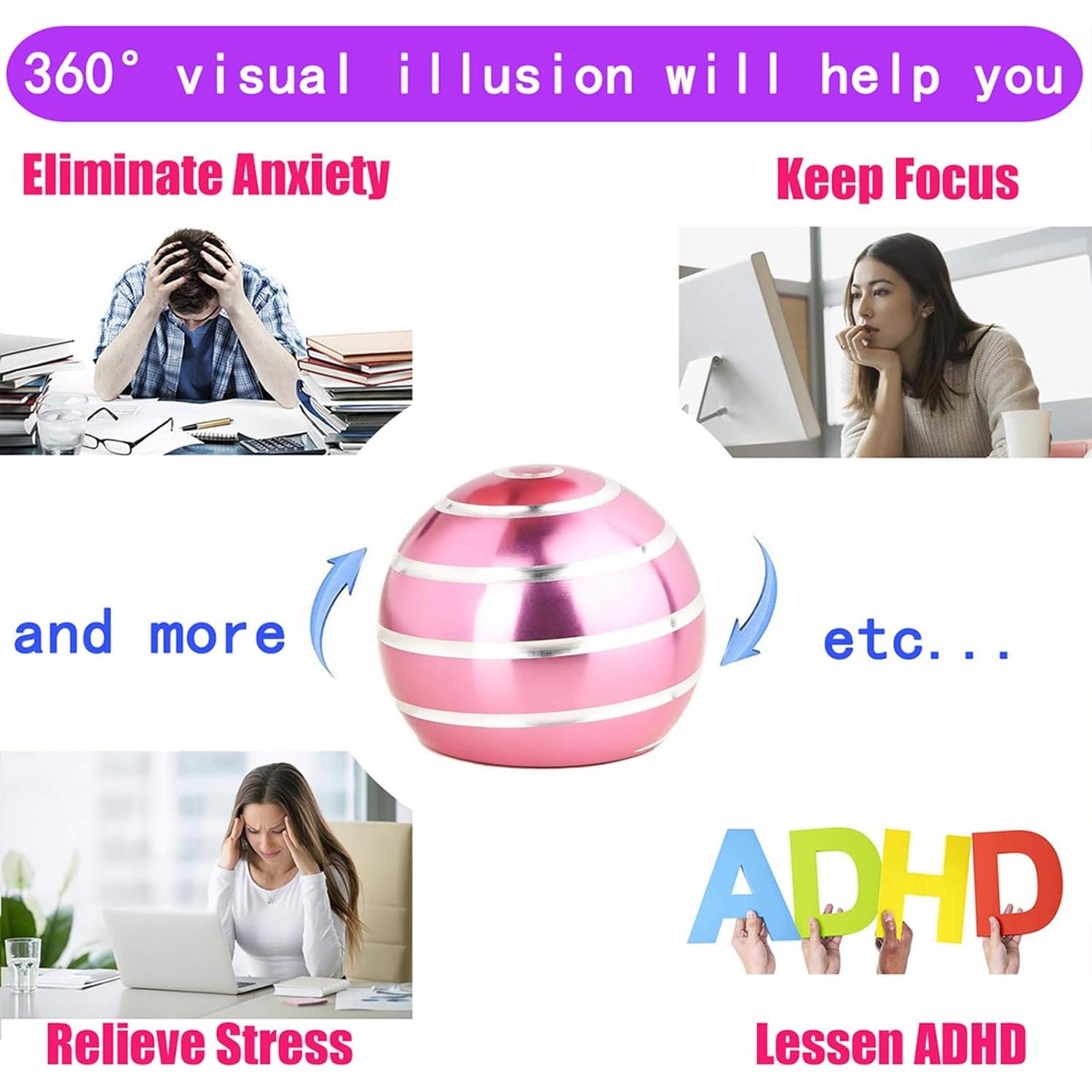 Juguete Cinético de Escritorio Samisoler Rosa y Plata