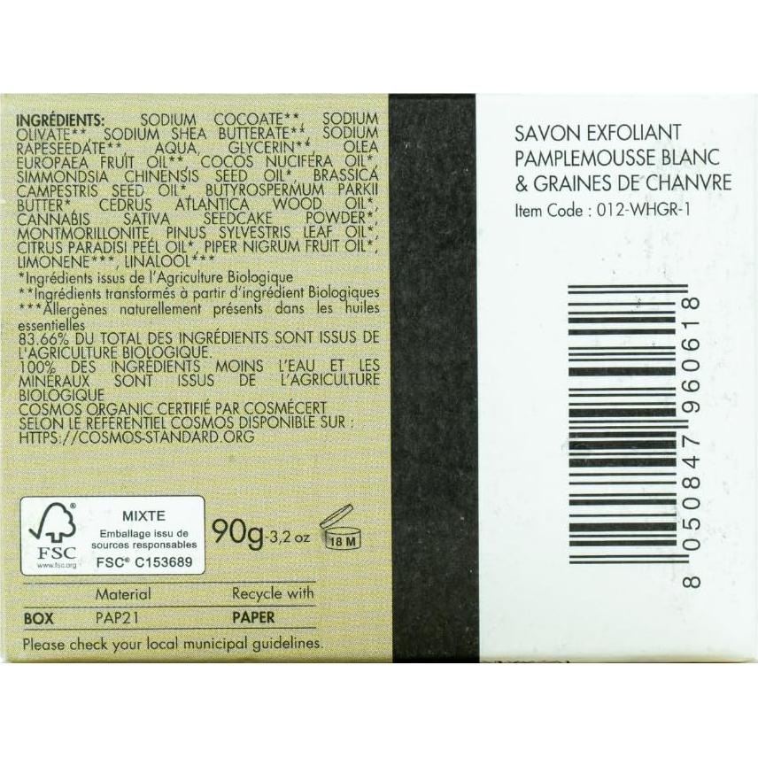 Jabón Exfoliante Orgánico para Hombres CRIN DE FLEUR 90 g