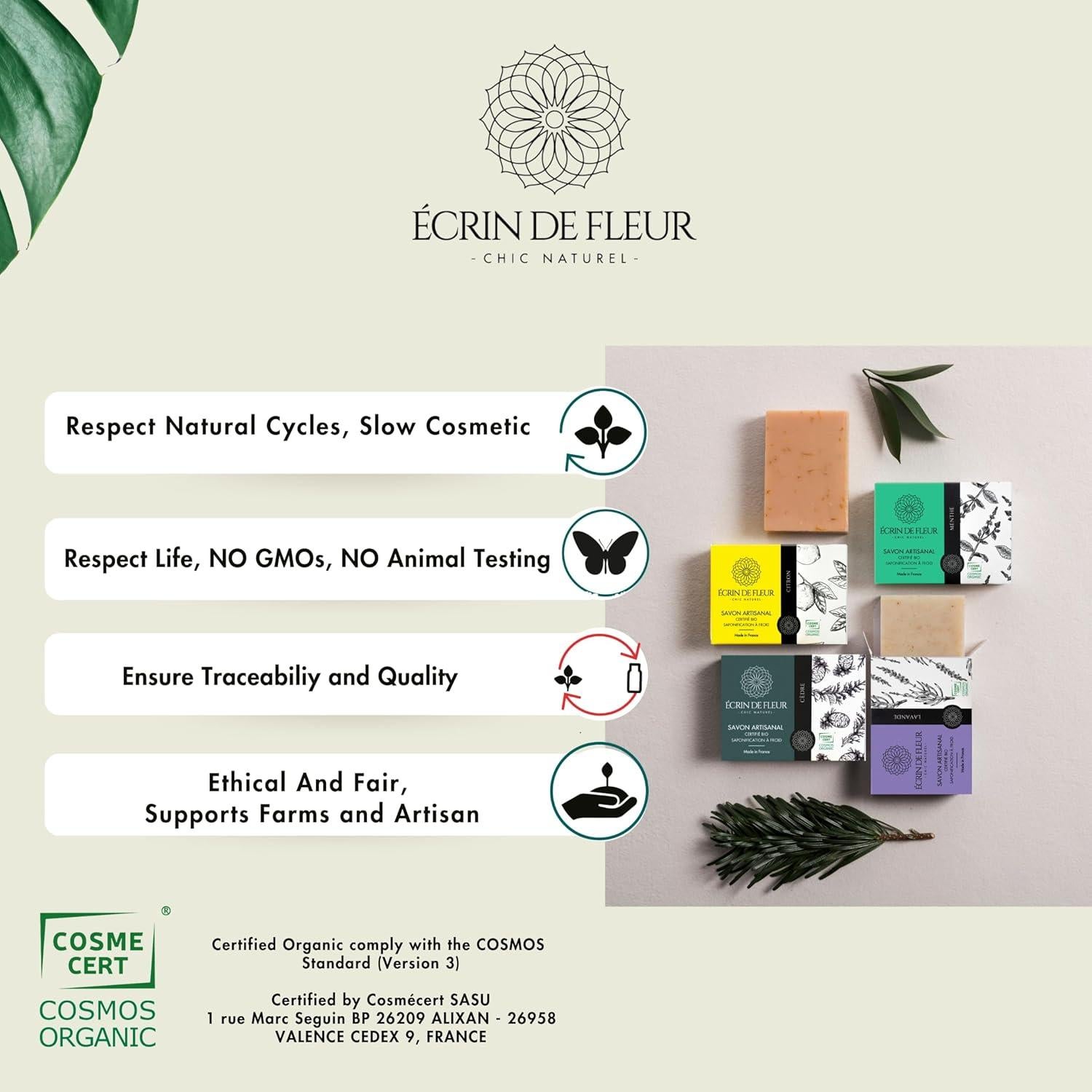 Jabón Exfoliante Orgánico para Hombres CRIN DE FLEUR 90 g