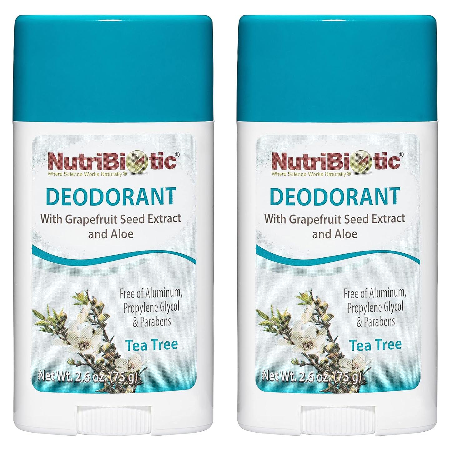 Desodorante Vegano NutriBiotic Árbol de Té 73.9g Doble Pack