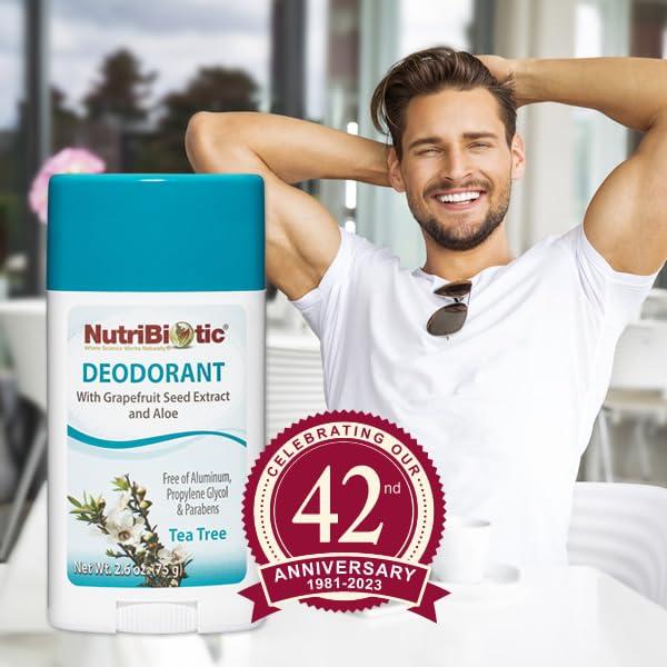 Desodorante Vegano NutriBiotic Árbol de Té 73.9g Doble Pack