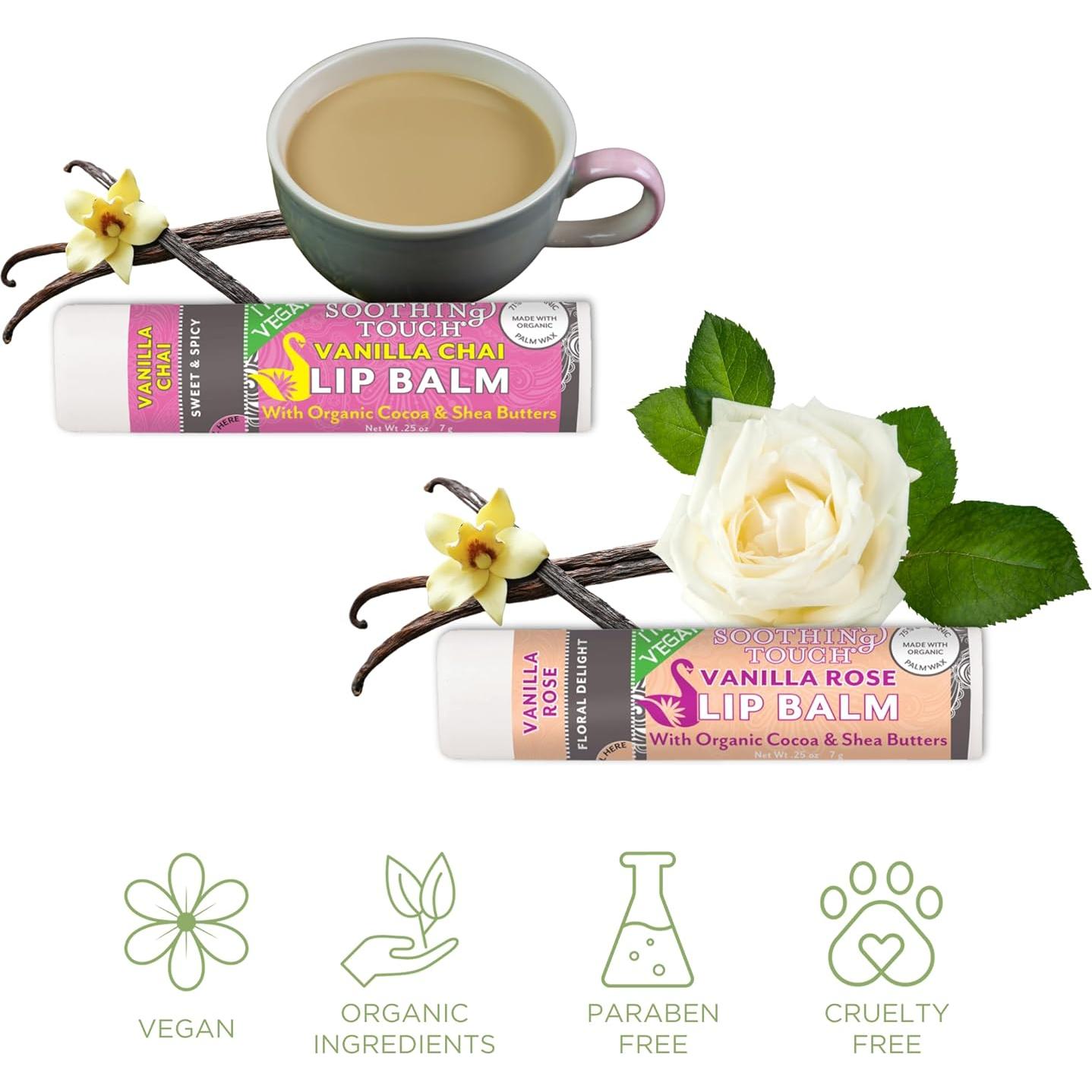 Set de 6 Balsamos Labiales Veganos Soothing Touch - Jumbo