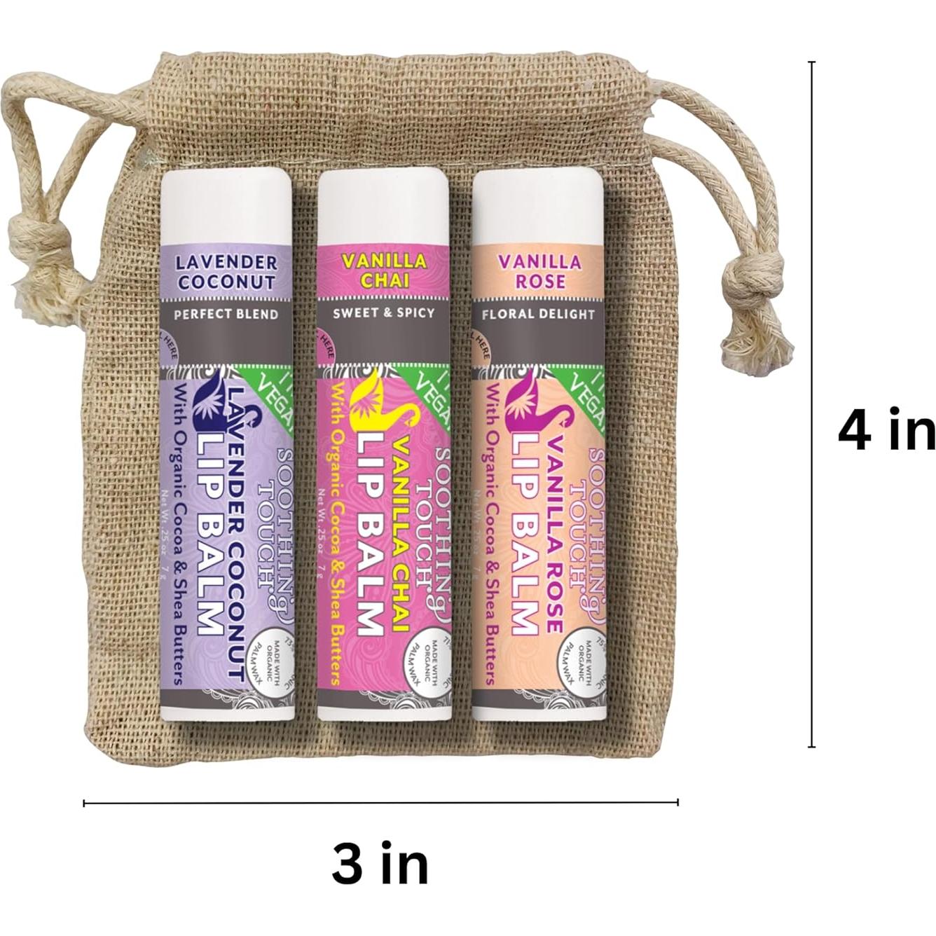 Set de 6 Balsamos Labiales Veganos Soothing Touch - Jumbo