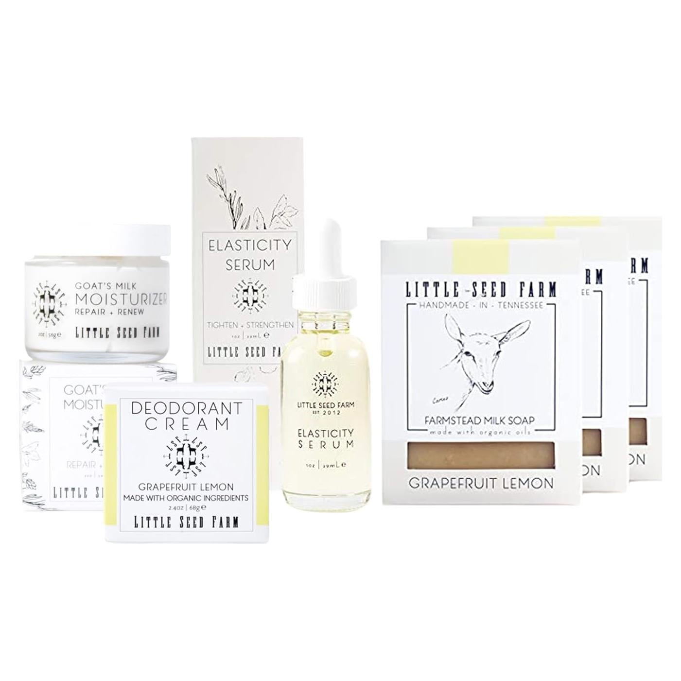 Paquete Cuidado Piel Little Seed Farm: Desodorante, Jabón, Suero, Hidratante