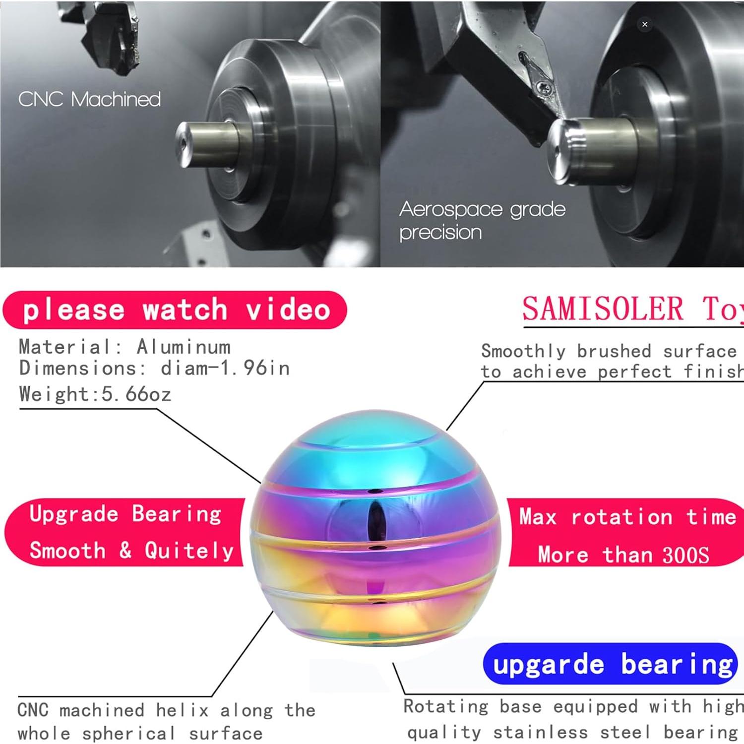 Juguete Cinético de Escritorio Samisoler 4.83 cm Alivio Estrés