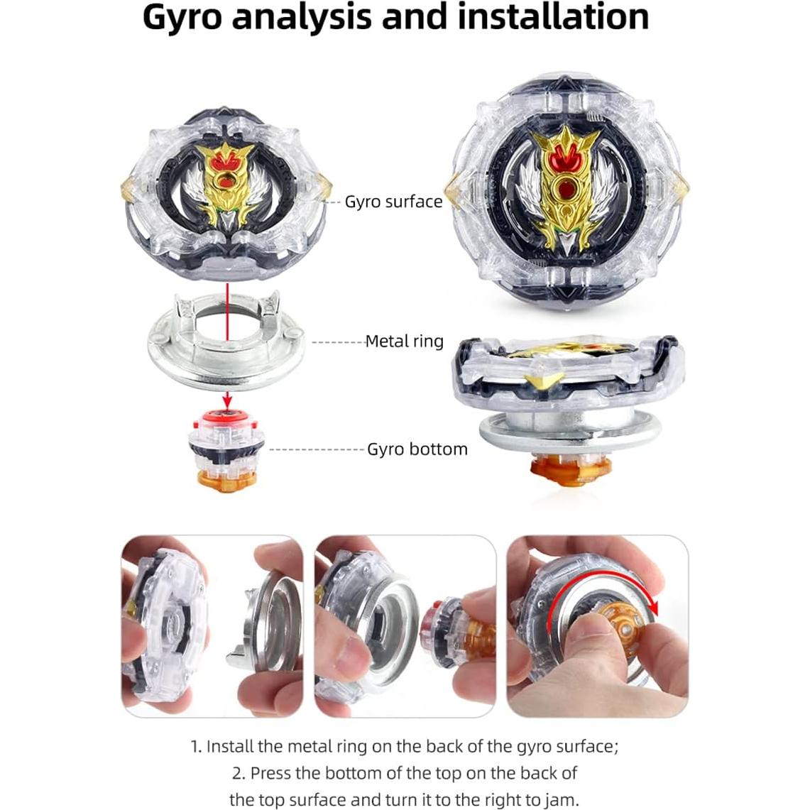 Peonza de Batalla EssTe B-192 con Lanzador y Stickers