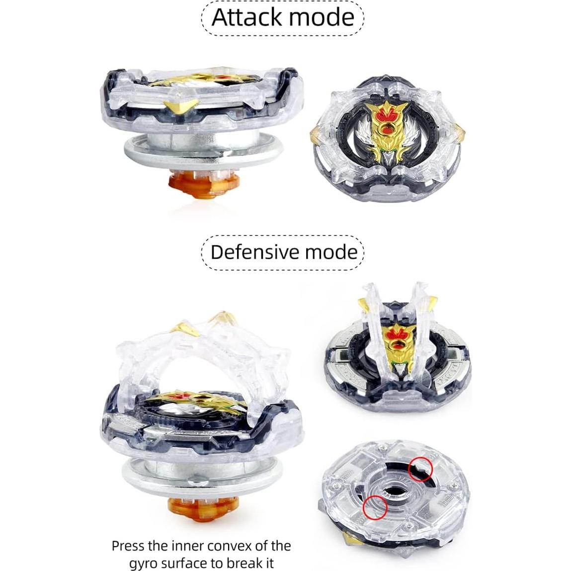 Peonza de Batalla EssTe B-192 con Lanzador y Stickers