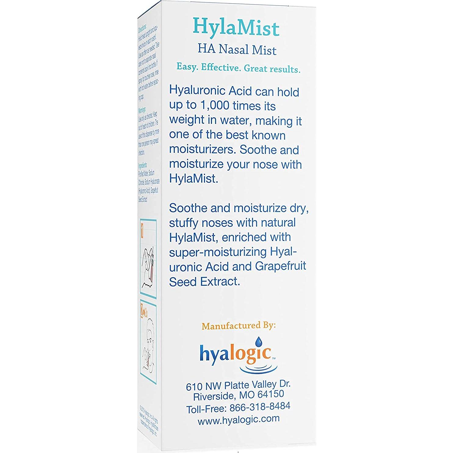 Spray Nasal Hyalogic HylaMist 59ml | Ácido Hialurónico Hidratante