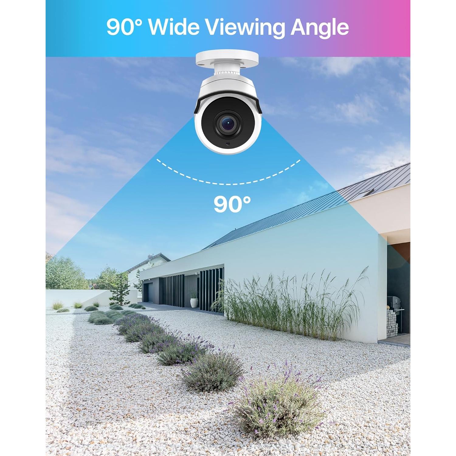 Cámara de Seguridad ZOSI 1080P HD-TVI 4 Pack con Visión Nocturna