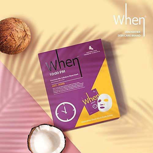 Mascarilla Facial Bio-Celulosa Anti-Envejecimiento When Beauty - Set 12 Piezas