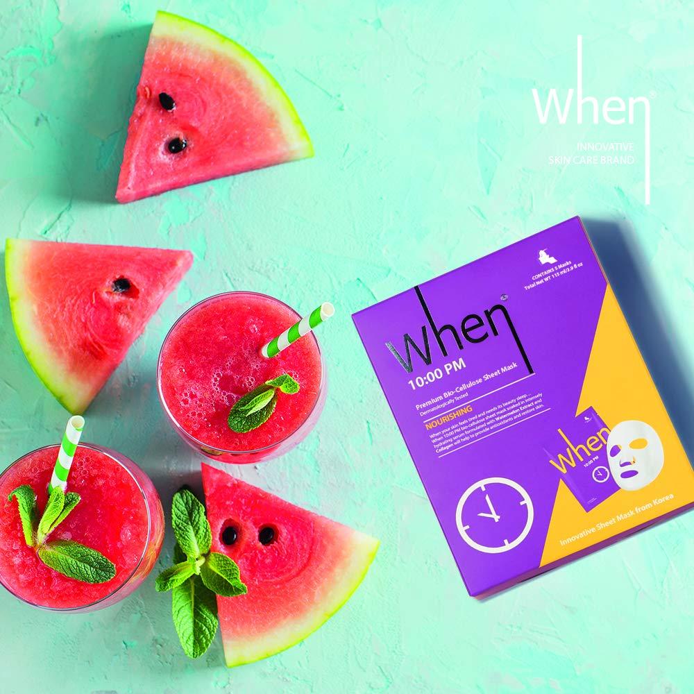 Mascarilla Facial Bio-Celulosa Anti-Envejecimiento When Beauty - Set 12 Piezas