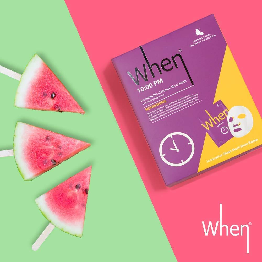 Mascarilla Facial Bio-Celulosa Anti-Envejecimiento When Beauty - Set 12 Piezas