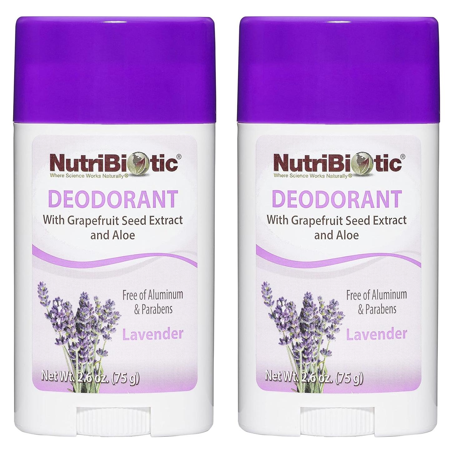 Desodorante NutriBiotic Lavanda 73.9 g Stick Doble Vegano