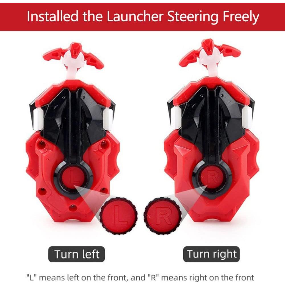 Lanzador Bey Battling B-184 Rojo con agarre y cuerda