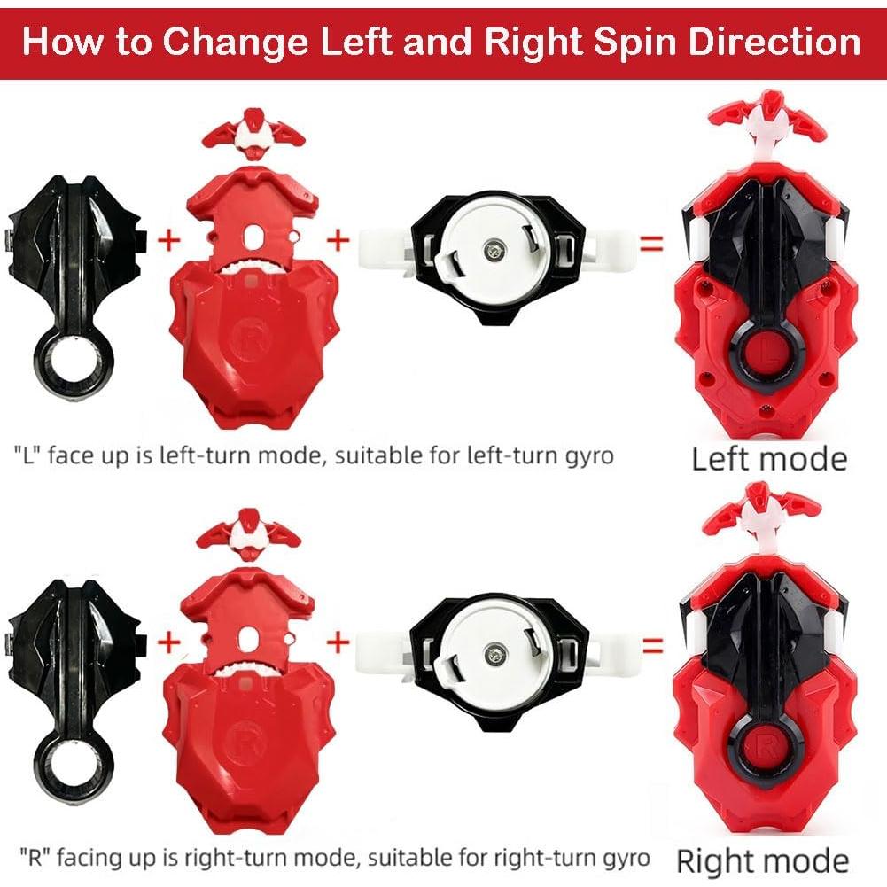 Lanzador Bey Battling B-184 Rojo con agarre y cuerda