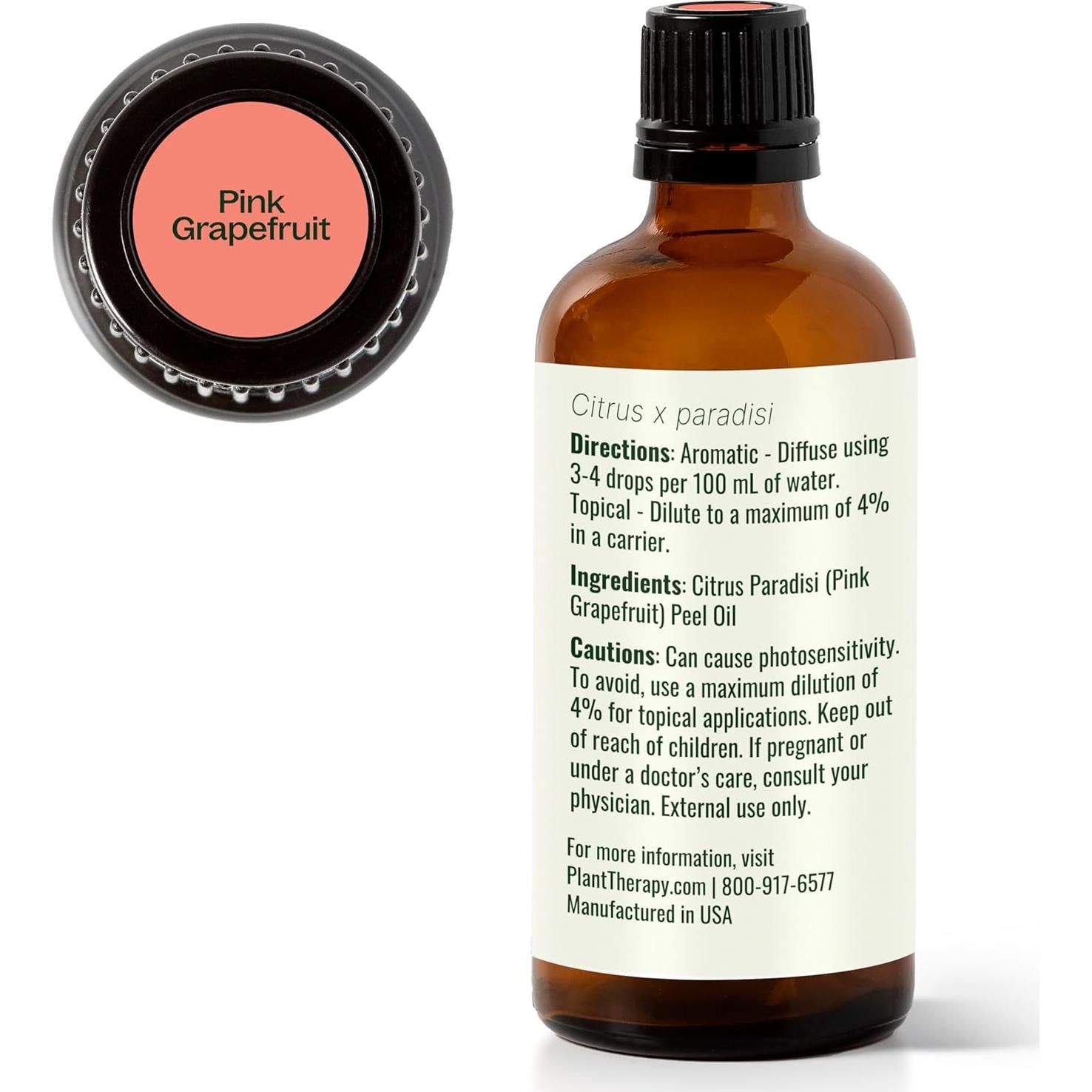 Aceite Esencial de Pomelo Rosa Plant Therapy 100 mL 100% Puro