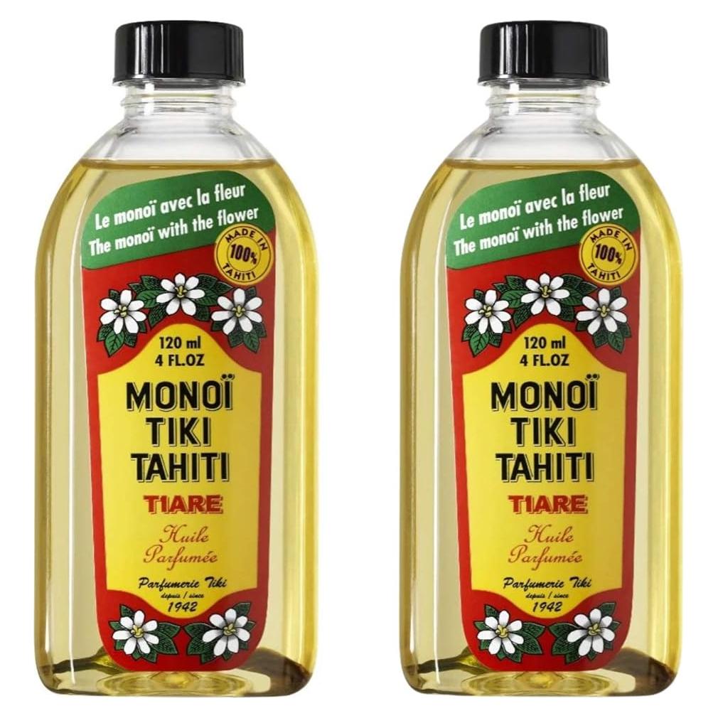 Aceite de Coco Tiare Monoi Tiki Tahiti 118 ml - Hidratante Piel y Cabello