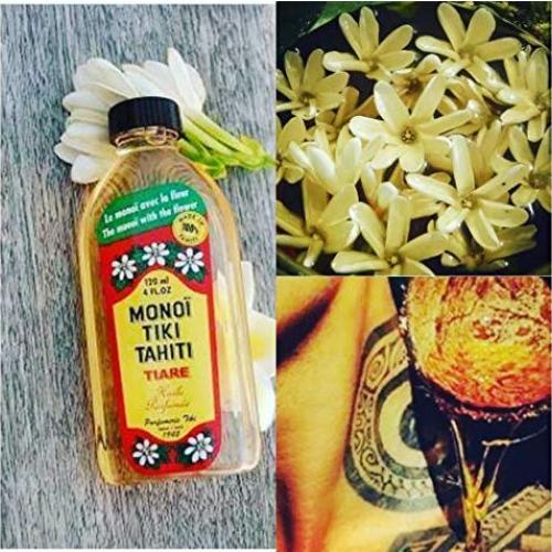 Aceite de Coco Tiare Monoi Tiki Tahiti 118 ml - Hidratante Piel y Cabello