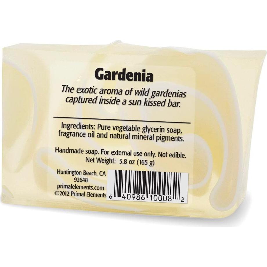 Jabón en barra Primal Elements Gardenia 164g - Hecho a mano