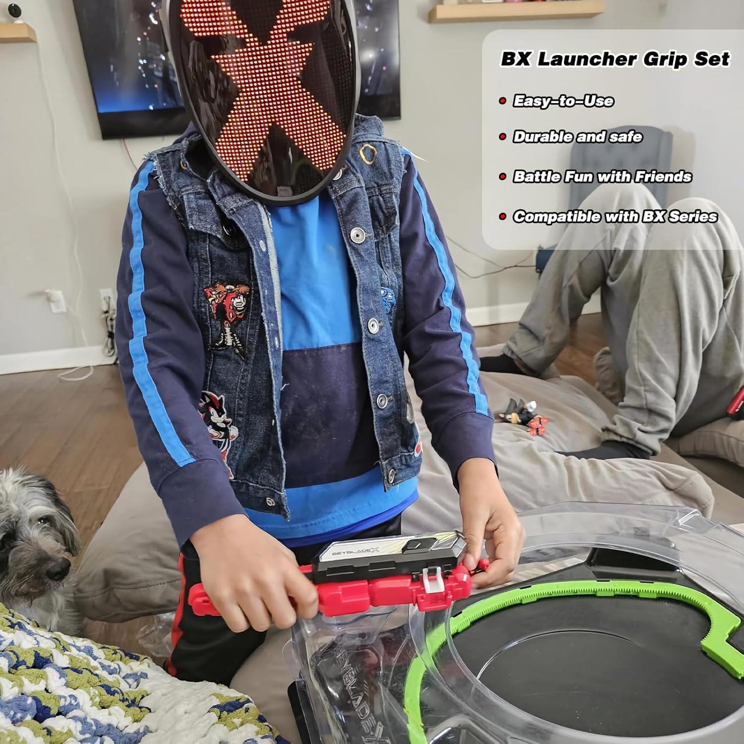 Lanzador Bey X Negro para Batallas de Top - Seguro y Divertido