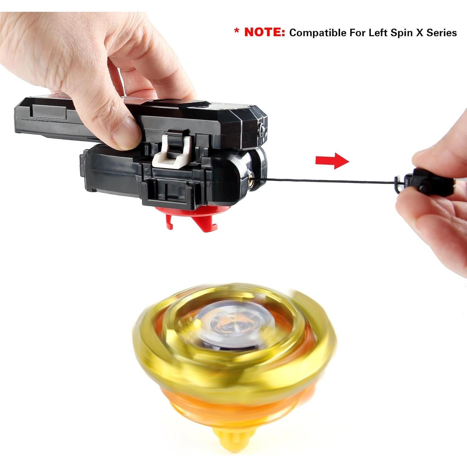 Lanzador Bey X Negro para Batallas de Top - Seguro y Divertido