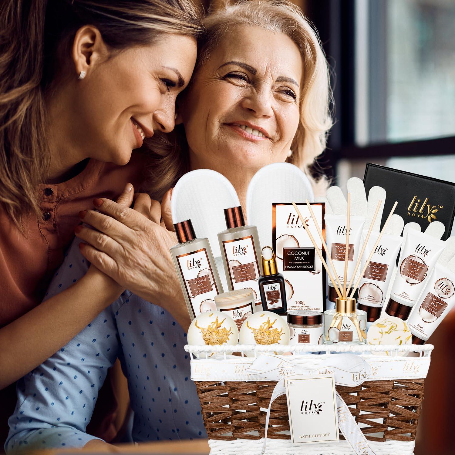 Canasta de Regalo Spa para Mujeres LILY ROY - 18 Pcs Cuidado Personal