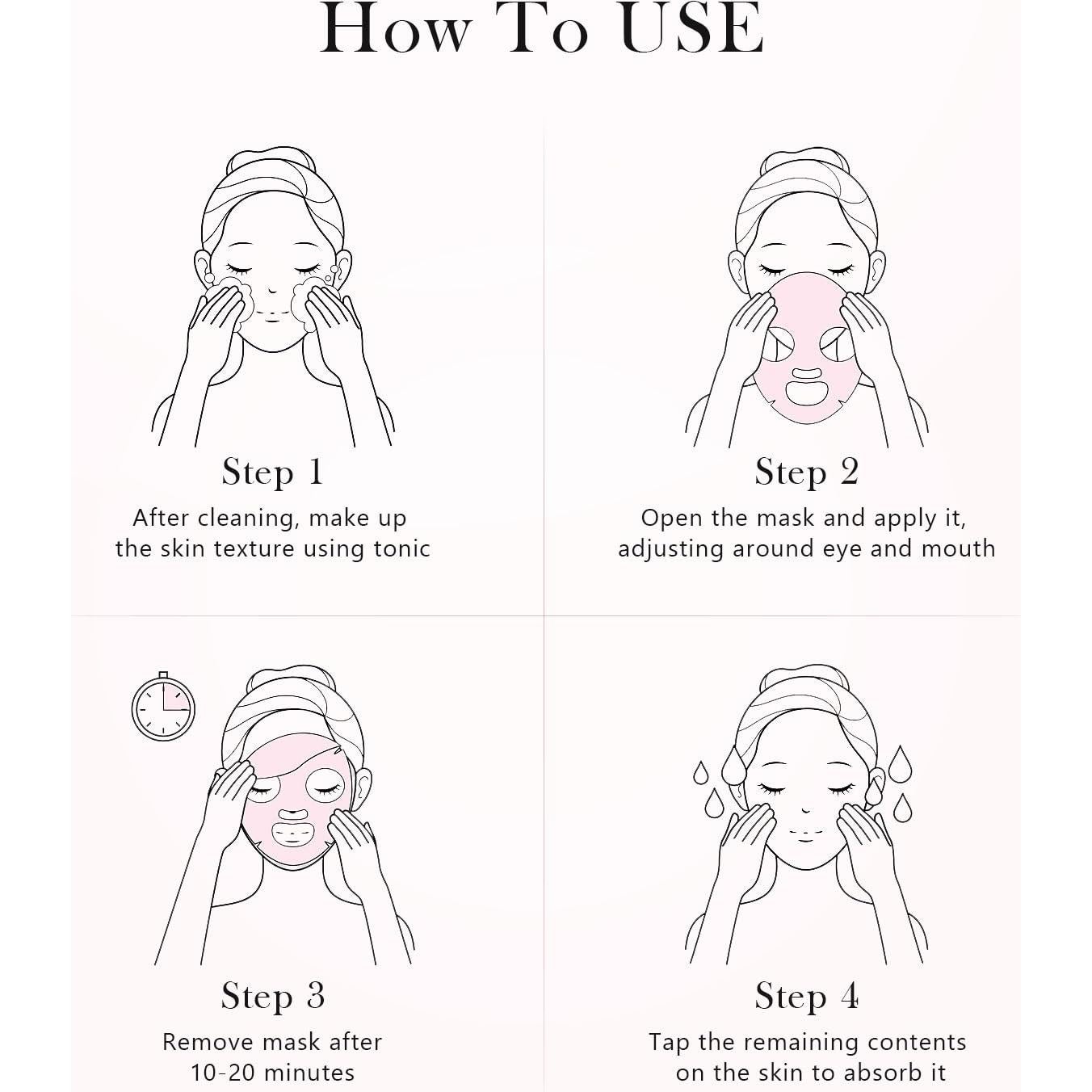 10 Máscaras Faciales de Suero HEALOINE Colágeno Hidratante 30g