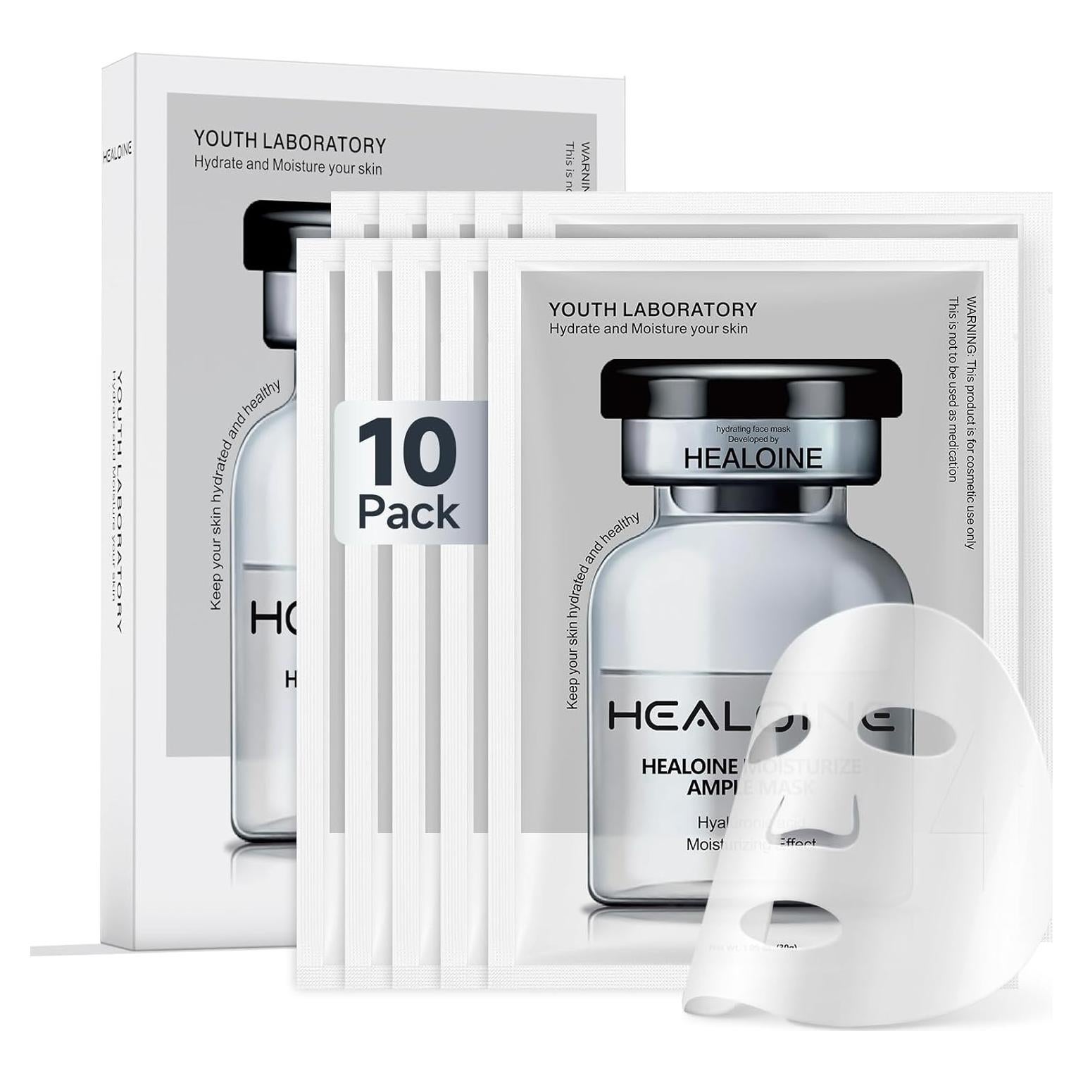 Mascarilla Facial Hidratante HEALOINE 30g x 10 Piezas