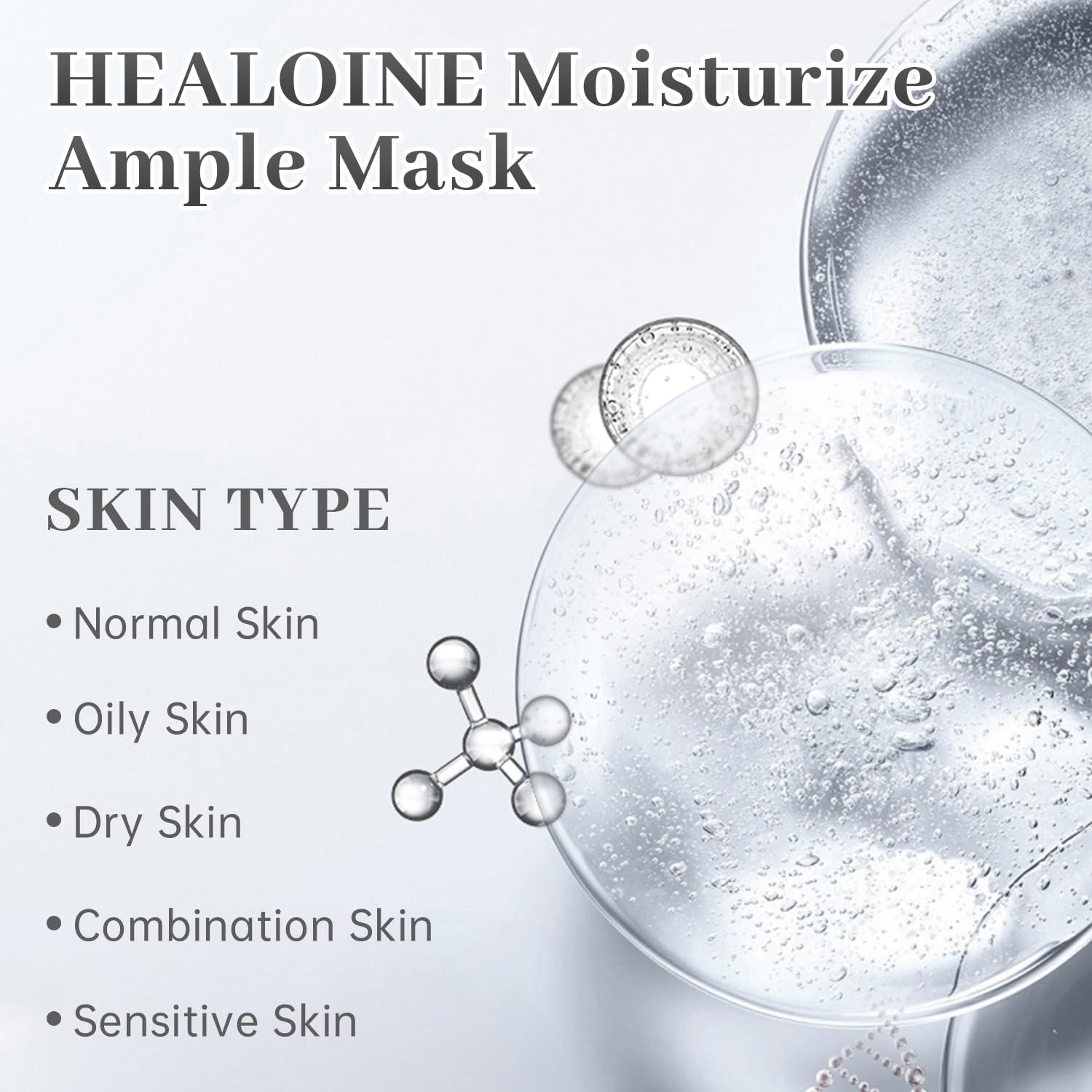 Mascarilla Facial Hidratante HEALOINE 30g x 10 Piezas