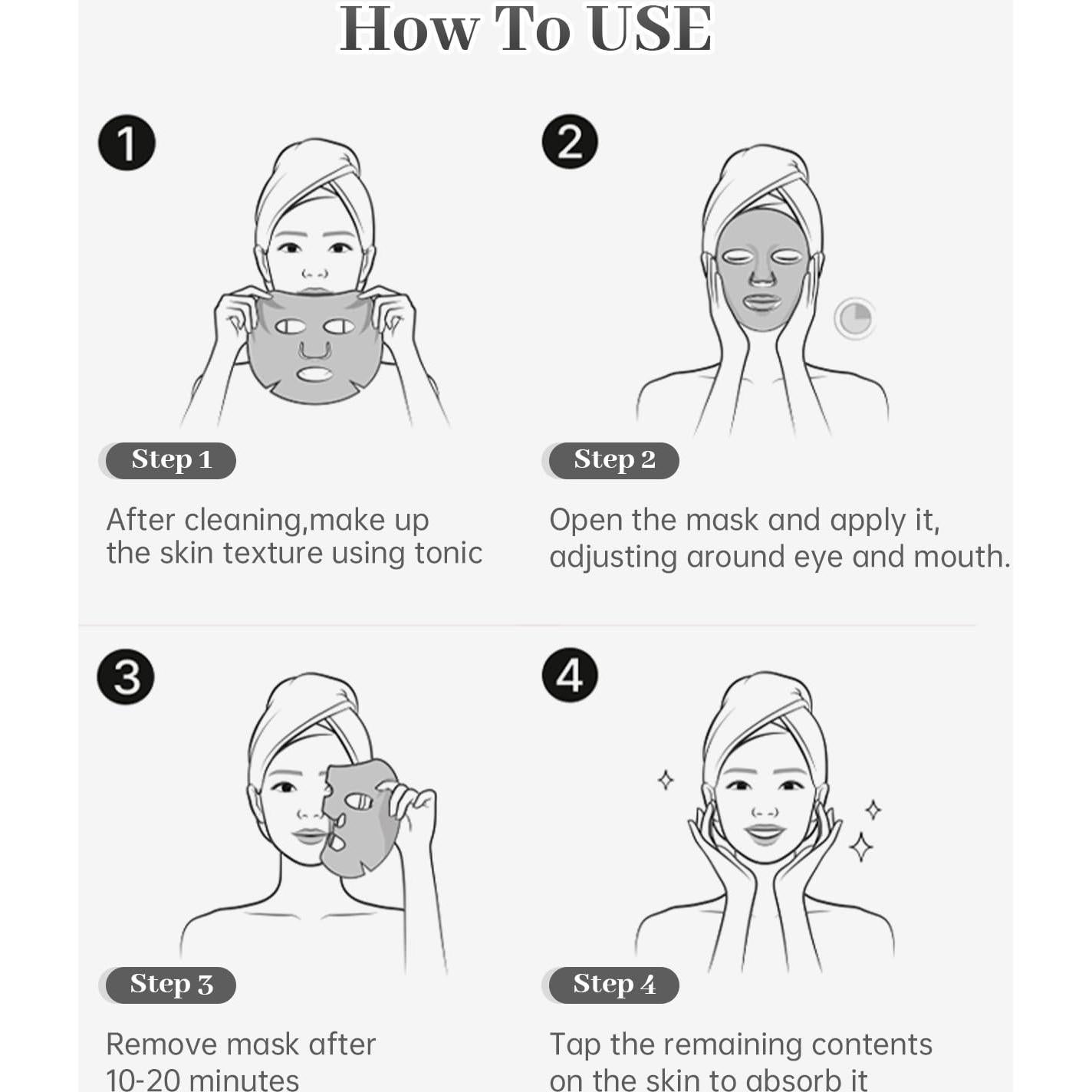 Mascarilla Facial Hidratante HEALOINE 30g x 10 Piezas