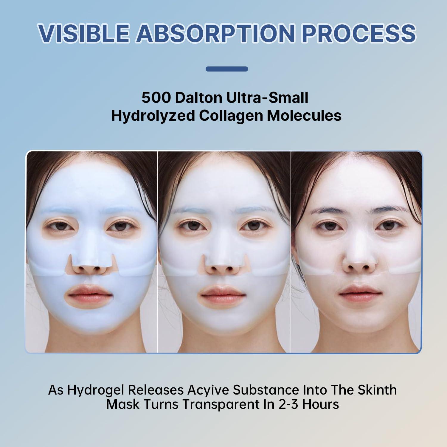 Máscara Facial Bio-Colágeno HEALOINE Hidratante Noche 5 Unidades