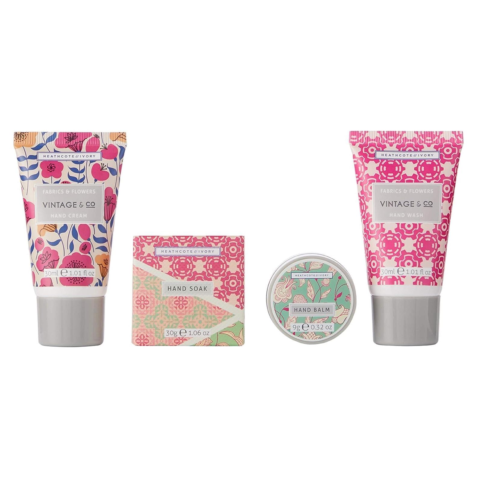 Conjunto de Cuidado de Manos Vintage & Co - 30ml Crema, Jabón y Balsamo