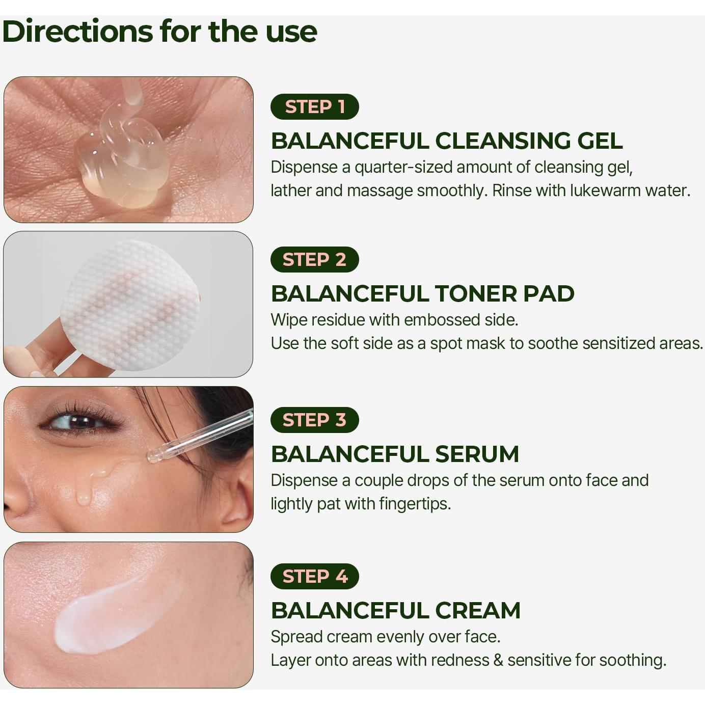 Kit de Cuidado de Piel Torriden Balanceful - 4 Pasos Cica