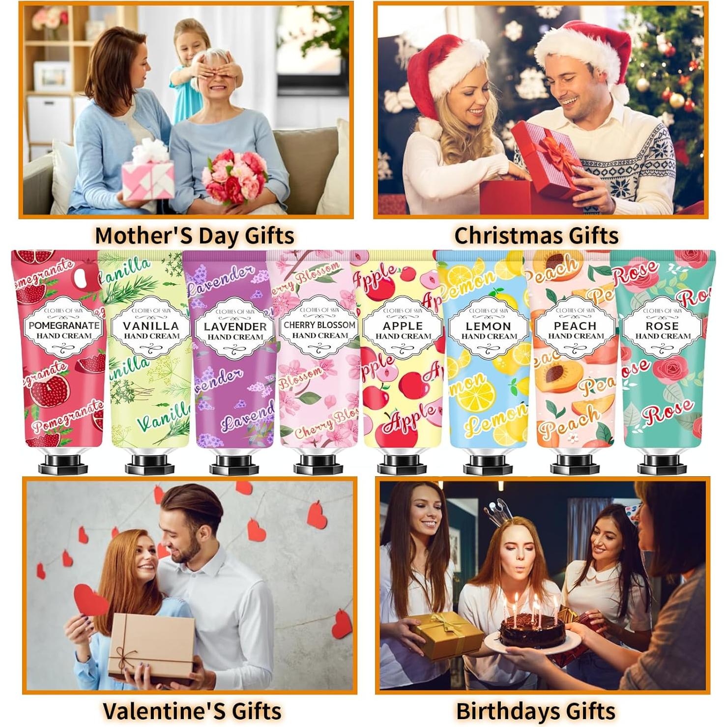 Set de 8 Cremas de Manos CLOTHES OF SKIN - Hidratación Natural