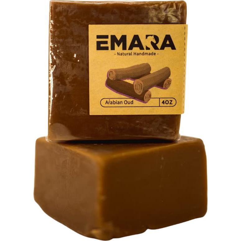 Jabón Natural Emara 100% Vegano Oud - Paquete de 3 x 113g