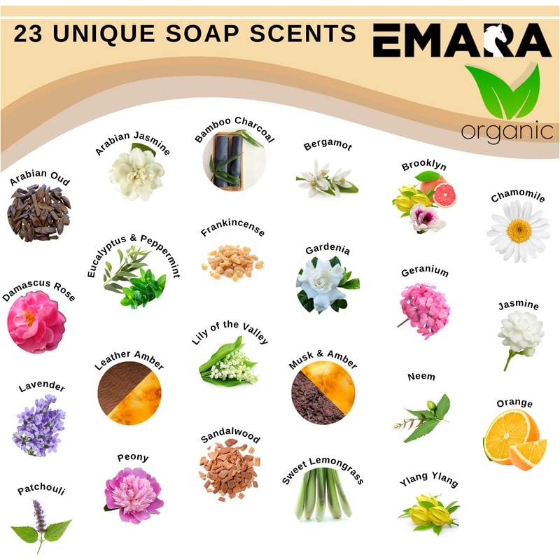 Jabón Natural Emara 100% Vegano Oud - Paquete de 3 x 113g