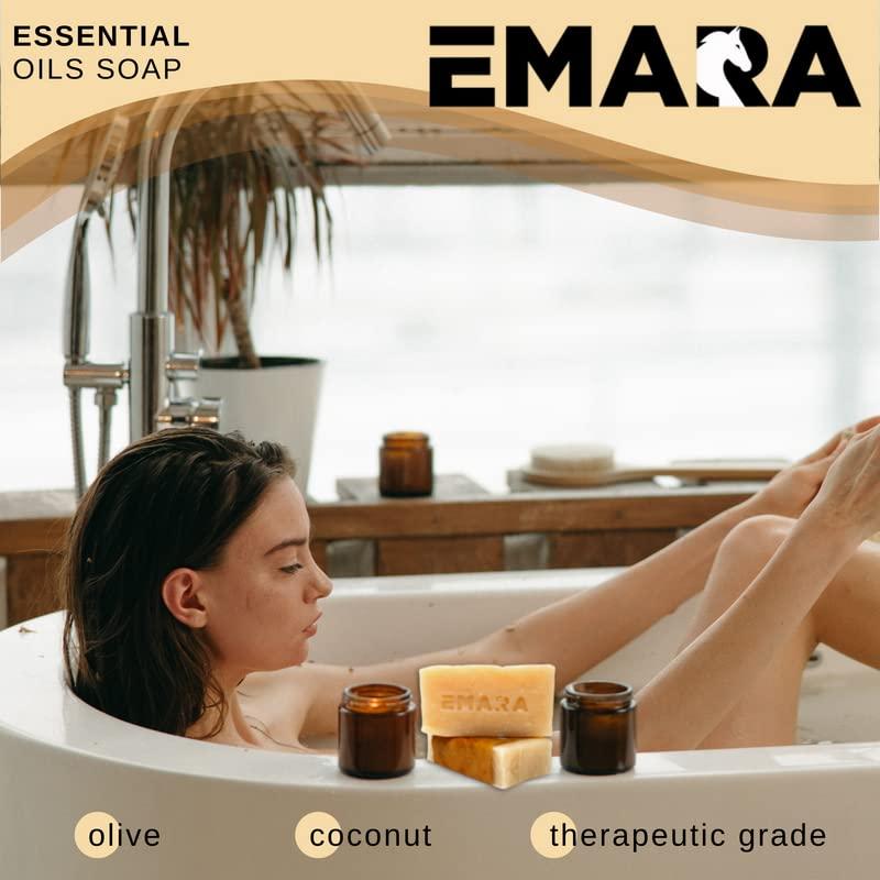 Jabón Natural Emara 100% Vegano Oud - Paquete de 3 x 113g