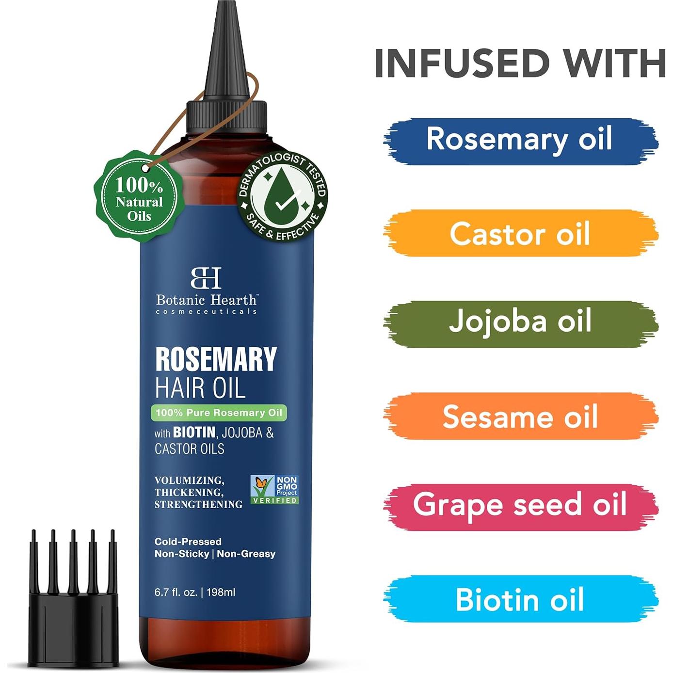 Aceite de Romero 100% Puro Botanic Hearth 198 ml Nutritivo