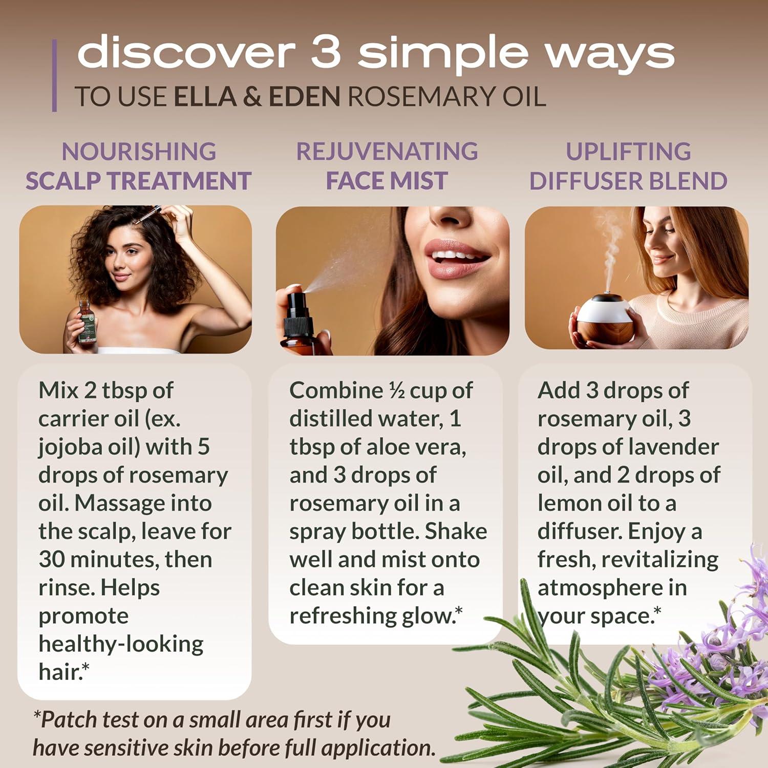 Aceite de Romero 100% Puro Ella & Eden 118 ml - Orgánico