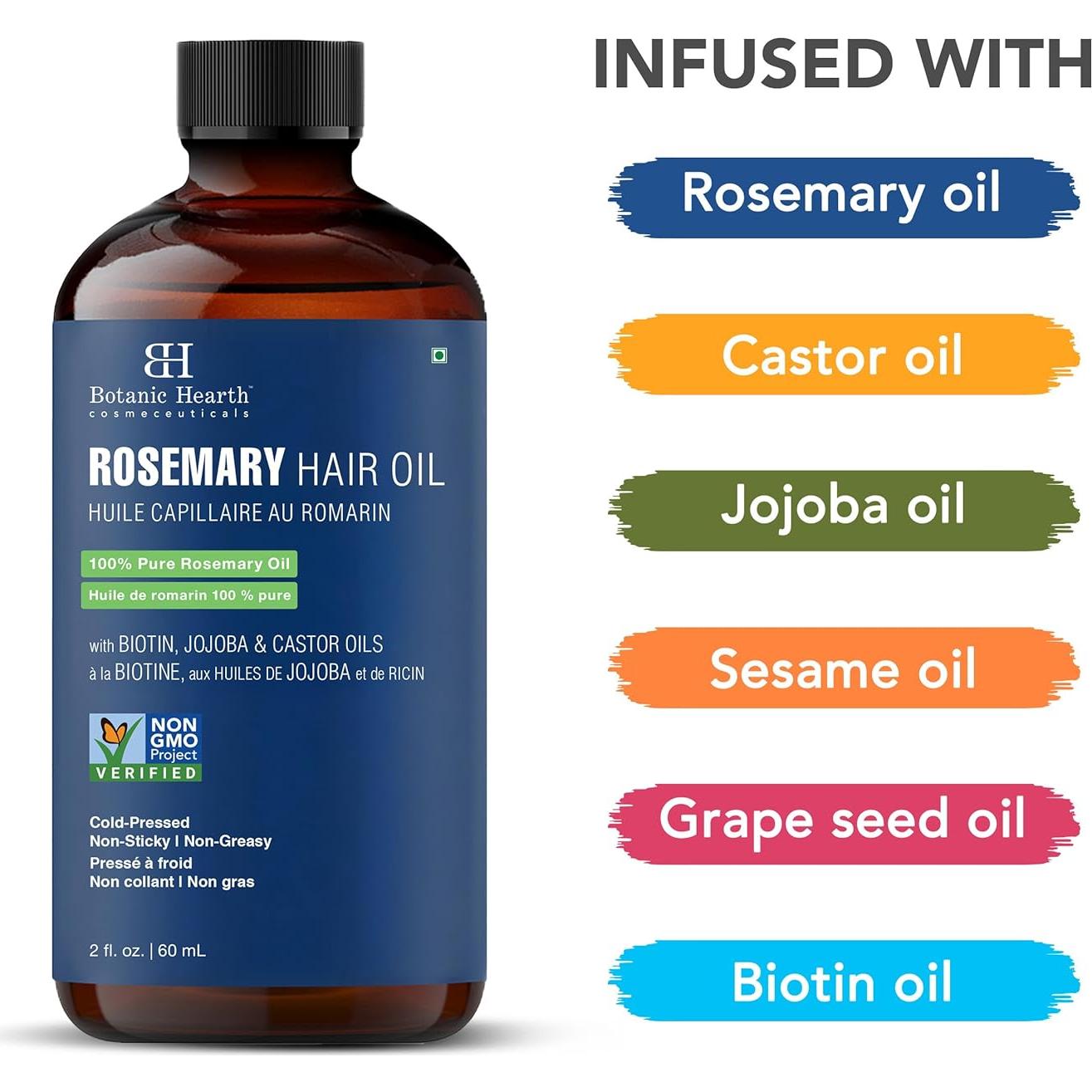 Aceite de Romero 100% Puro Botanic Hearth 59 ml - Fortalecedor